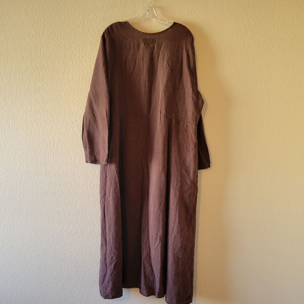 Flax Maroon Button Down Dress - image 6